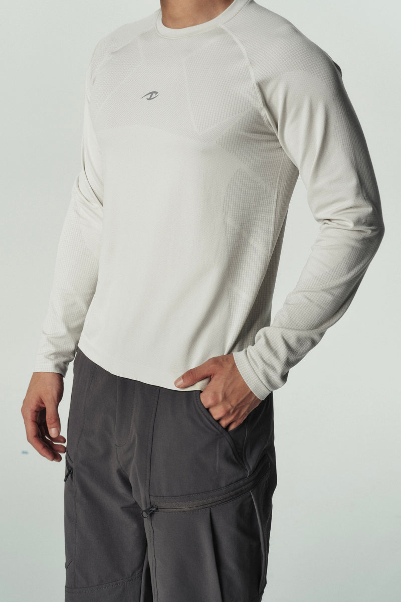 CATSSTAC Seamless Printed Long-Sleeve Sports Top