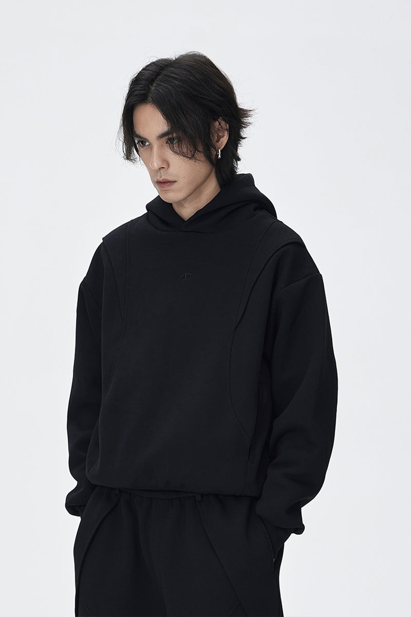 CATSSTAC detachable panel cut space cotton sweatshirt