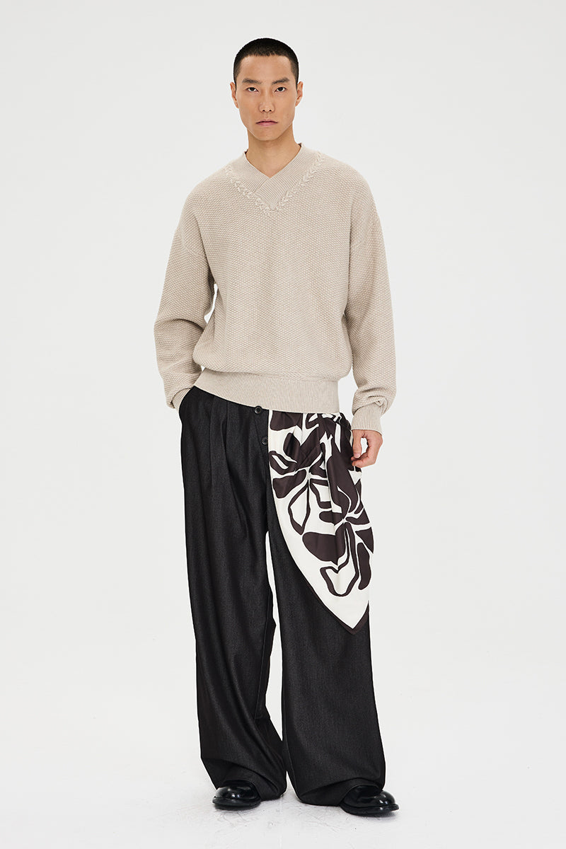 CATSSTAC Tencel V-neck sweater