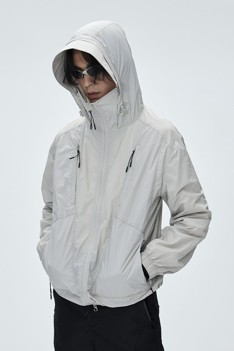CATSSTAC Four‑Zip UPF50+ Cooling Jacket with Detachable Hood