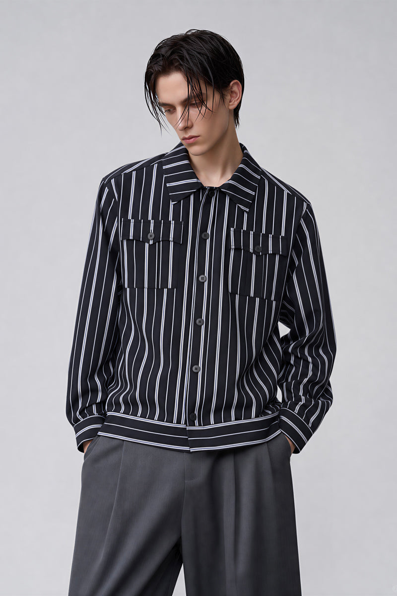CATSSTAC Jazz Stripe Shirt Jacket