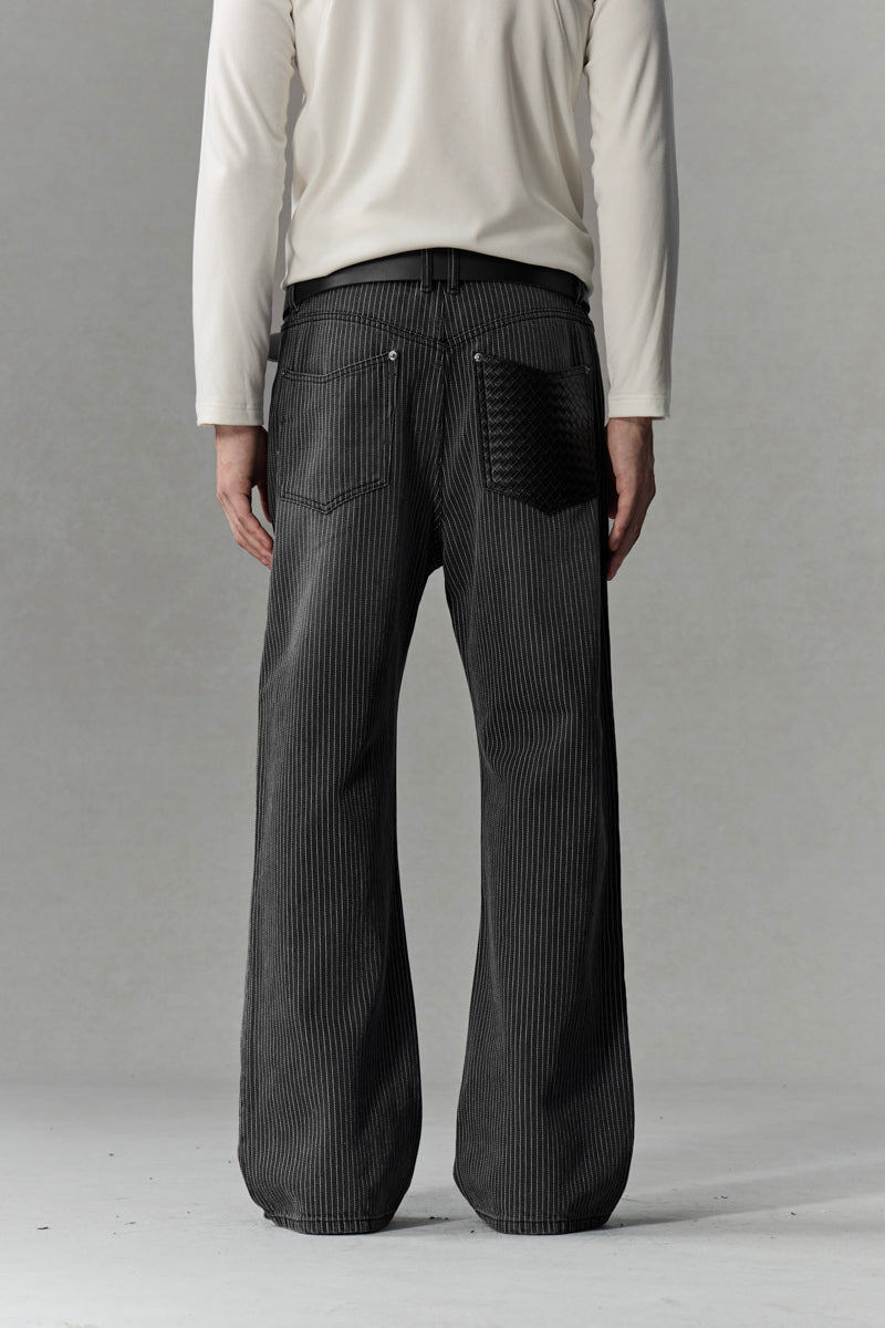CATSSTAC Gilded Stripe A-Line Bootcut Jeans