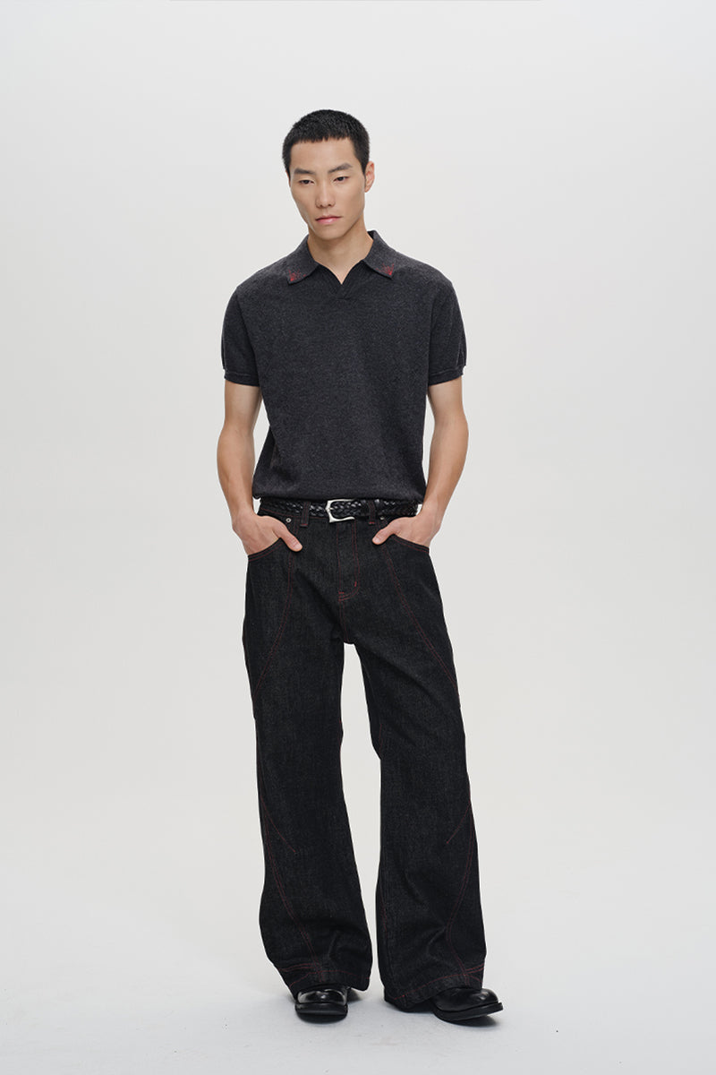 Red Blade Raw Denim Jeans