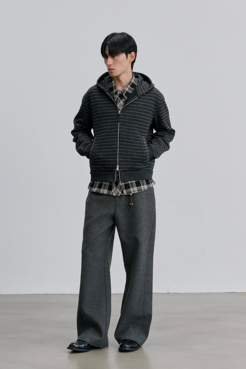 CATSSTAC Traveler Wool-Blend Tailored Wide-Leg Trousers