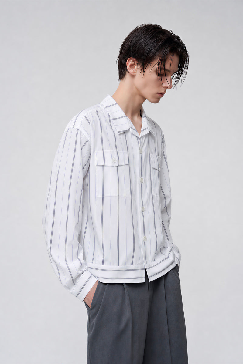 CATSSTAC Jazz Stripe Shirt Jacket