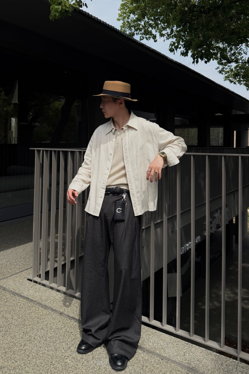 CATSSTAC Tencel and linen shirt