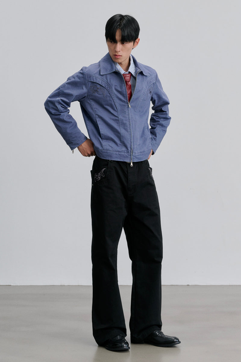 CATSSTAC Bat Shadow Washed Canvas Work Jacket