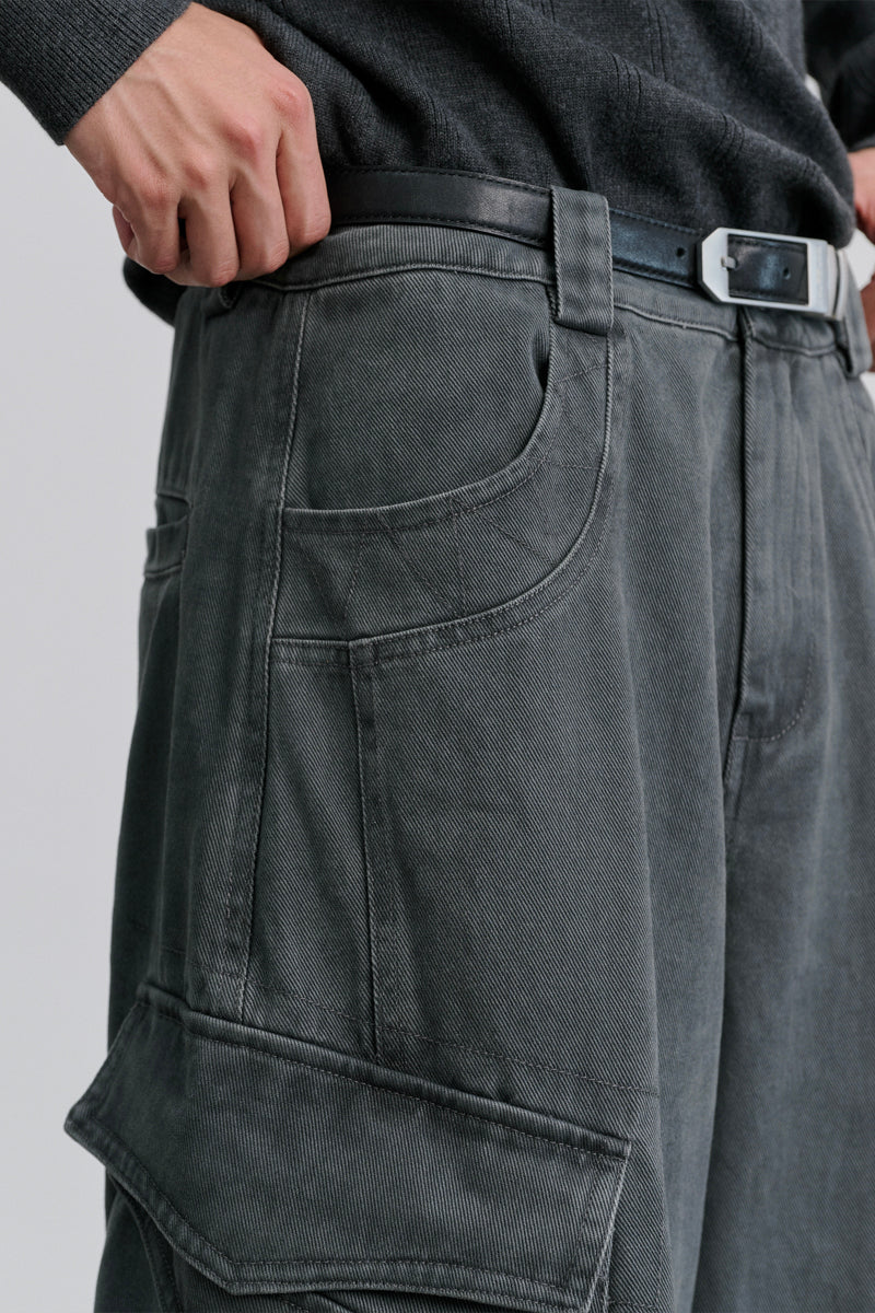 CATSSTAC Curved-seam cargo pants with side pockets