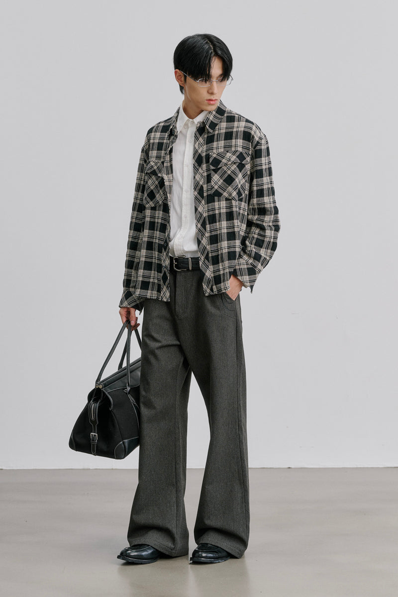 CATSSTAC Woven Checkered Cotton Shirt