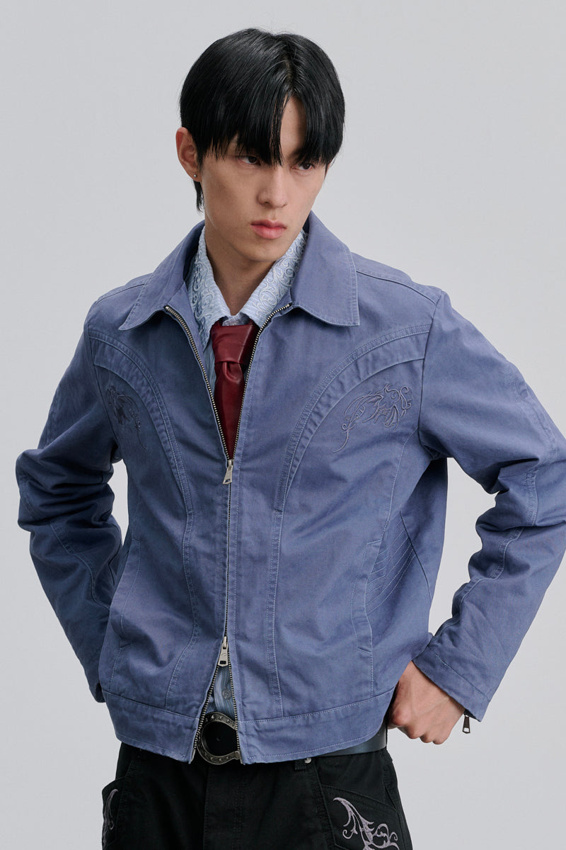 CATSSTAC Bat Shadow Washed Canvas Work Jacket