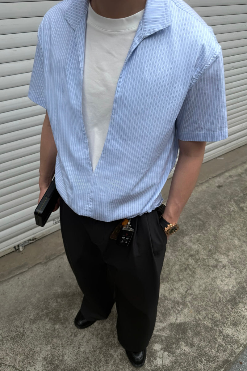 CATSSTAC Striped two-piece shirt