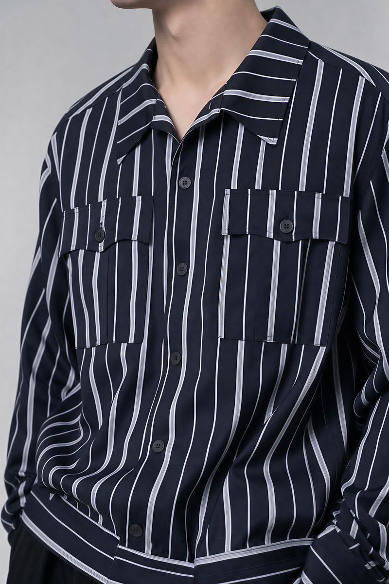 CATSSTAC Jazz Stripe Shirt Jacket