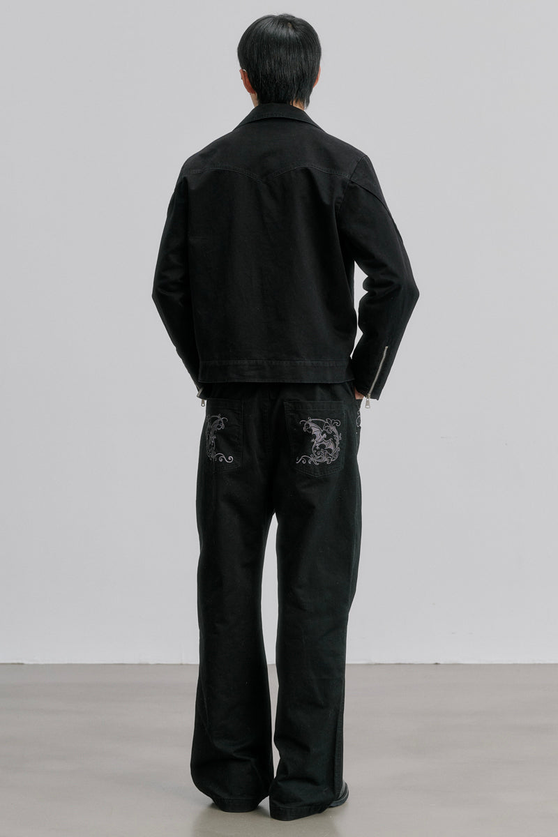 CATSSTAC Bat Shadow Washed Canvas Work Jacket