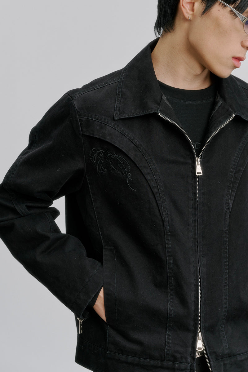 CATSSTAC Bat Shadow Washed Canvas Work Jacket