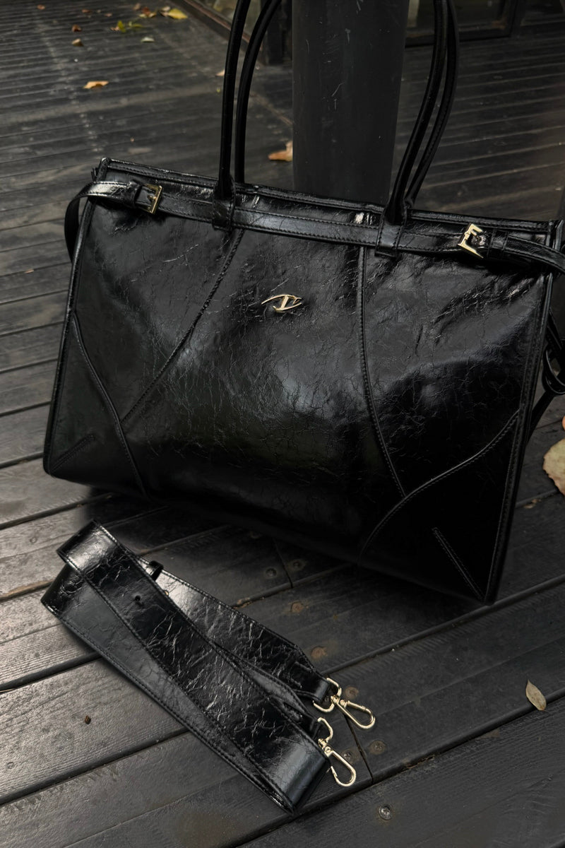 CATSSTAC Gentleman Waxed Leather Tote & Shoulder Bag
