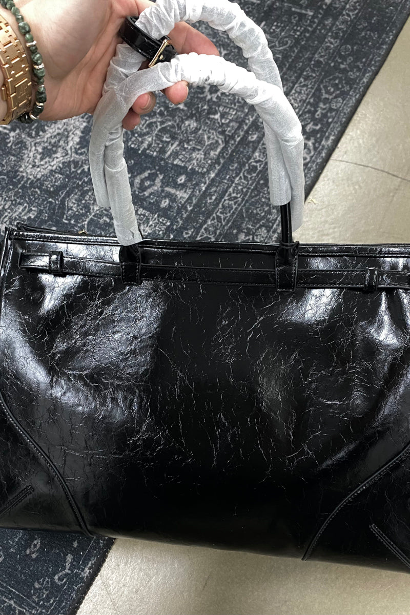 CATSSTAC Gentleman Waxed Leather Tote & Shoulder Bag
