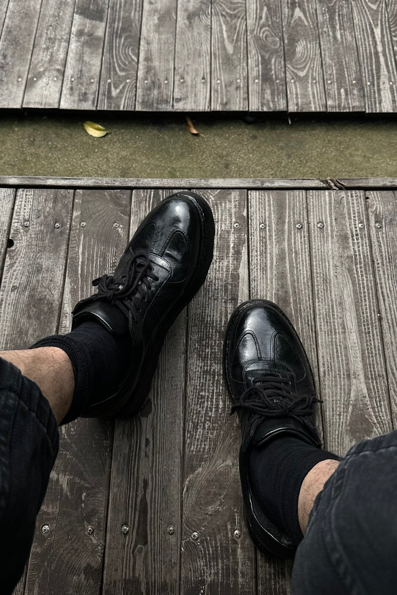CATSSTAC washed horse leather training shoes