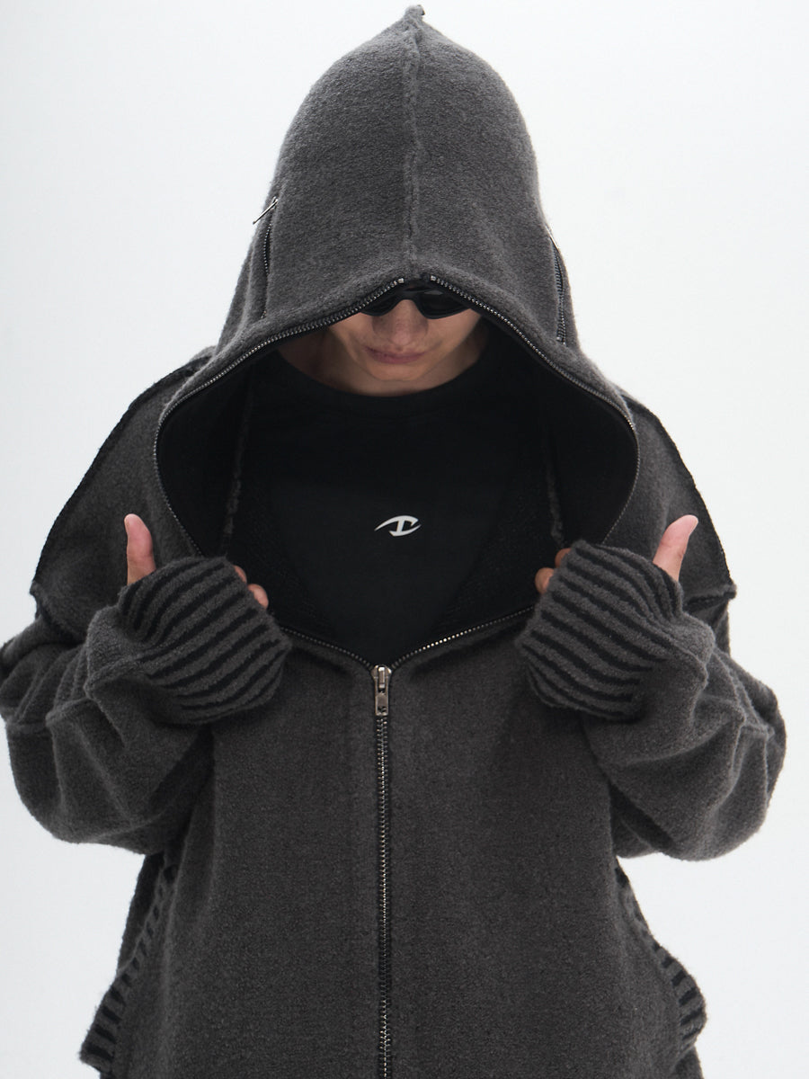 Ninja Heavy Zip-Up Woolen Jacket